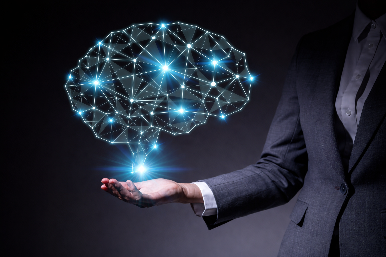 Man holding a brain